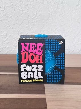 Schylling NeeDoh Blue FuzzBall Flower Power Squishy